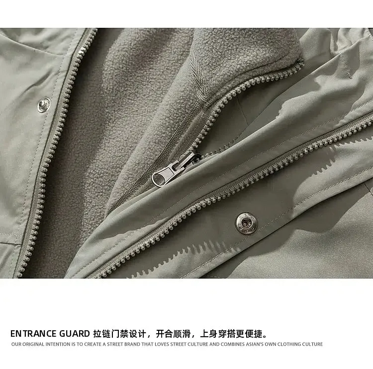 Removable Fleece Liner Hooded Jacket