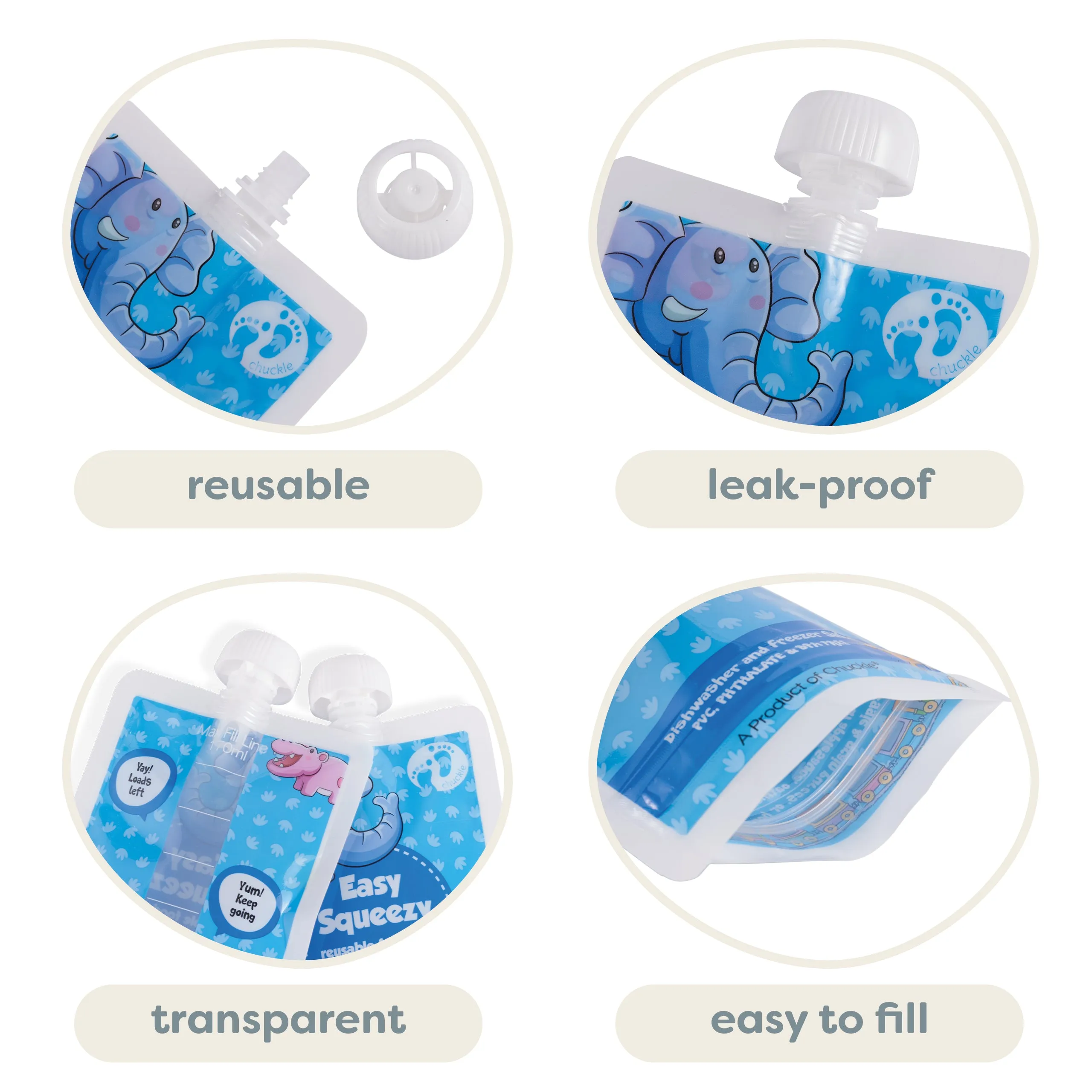 Reusable Baby Food Pouches