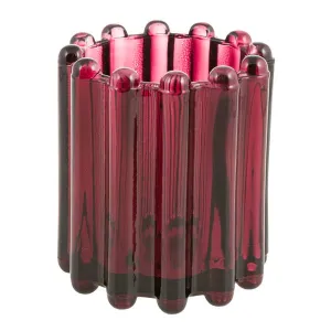 Ribbed Glass Votive - Large Grape