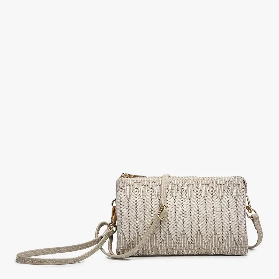 Riley Woven Herringbone Crossbody Wallet