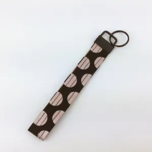 Rose Gold and Black Spot Key Fob.