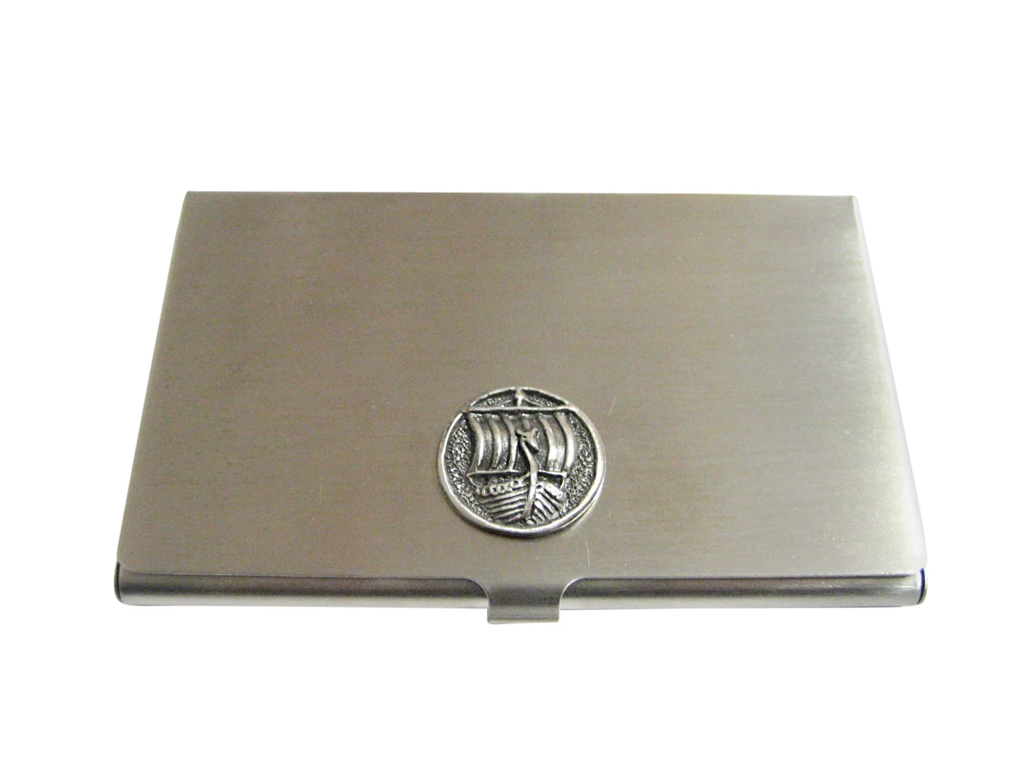Round Viking Boat Business Card Holder