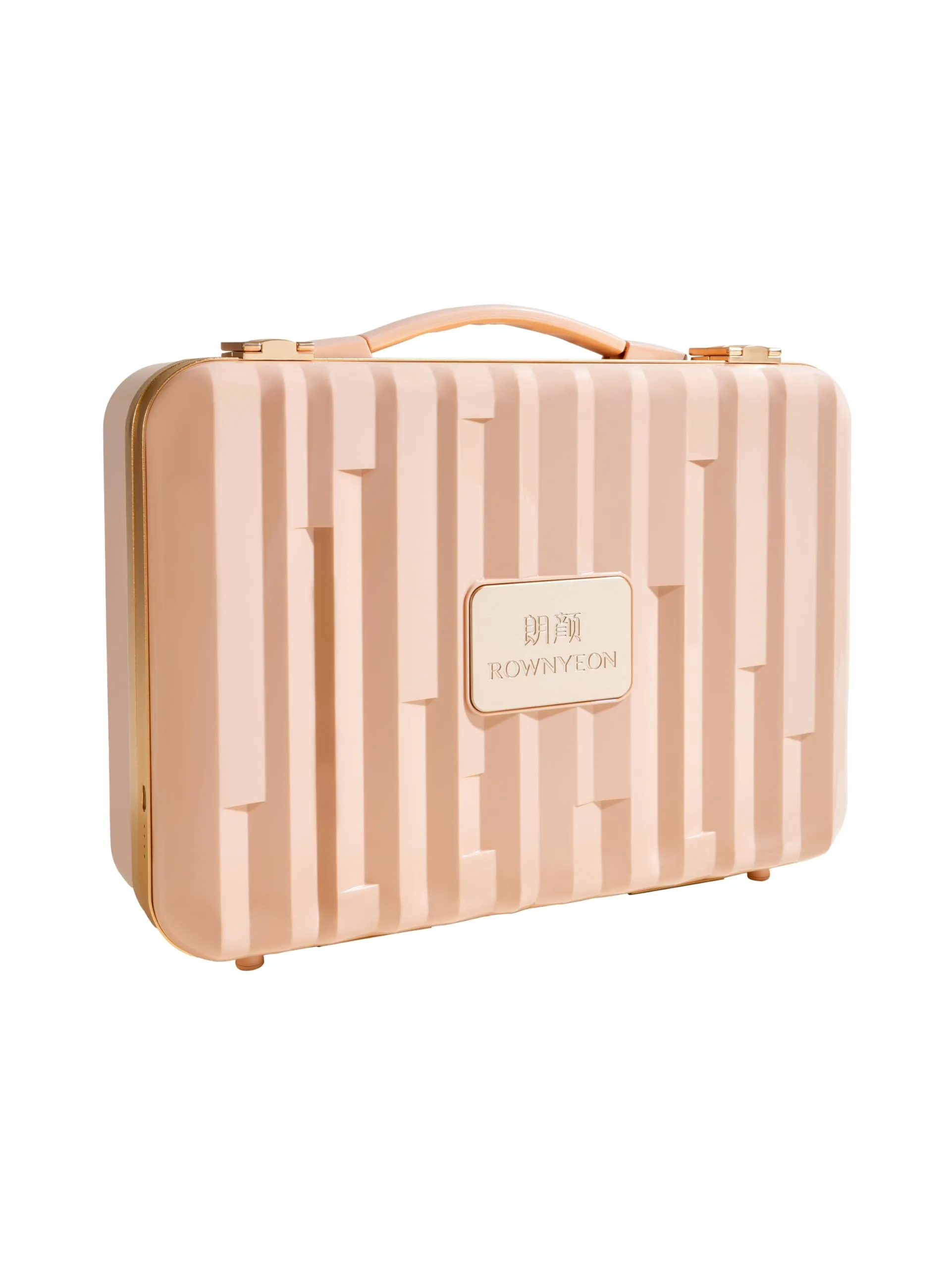 ROWNYEON Travel Makeup Case With Light Up Mirror Removable divider Portable Train Case Organizer Makeup Box for Girls Makeup Artist, Makeup Tools, Hairstylist Travel Makeup Case with 10x Mirror (Pink)
