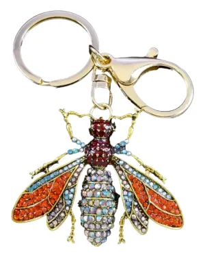 Ruby Head Crystal Bee Chain