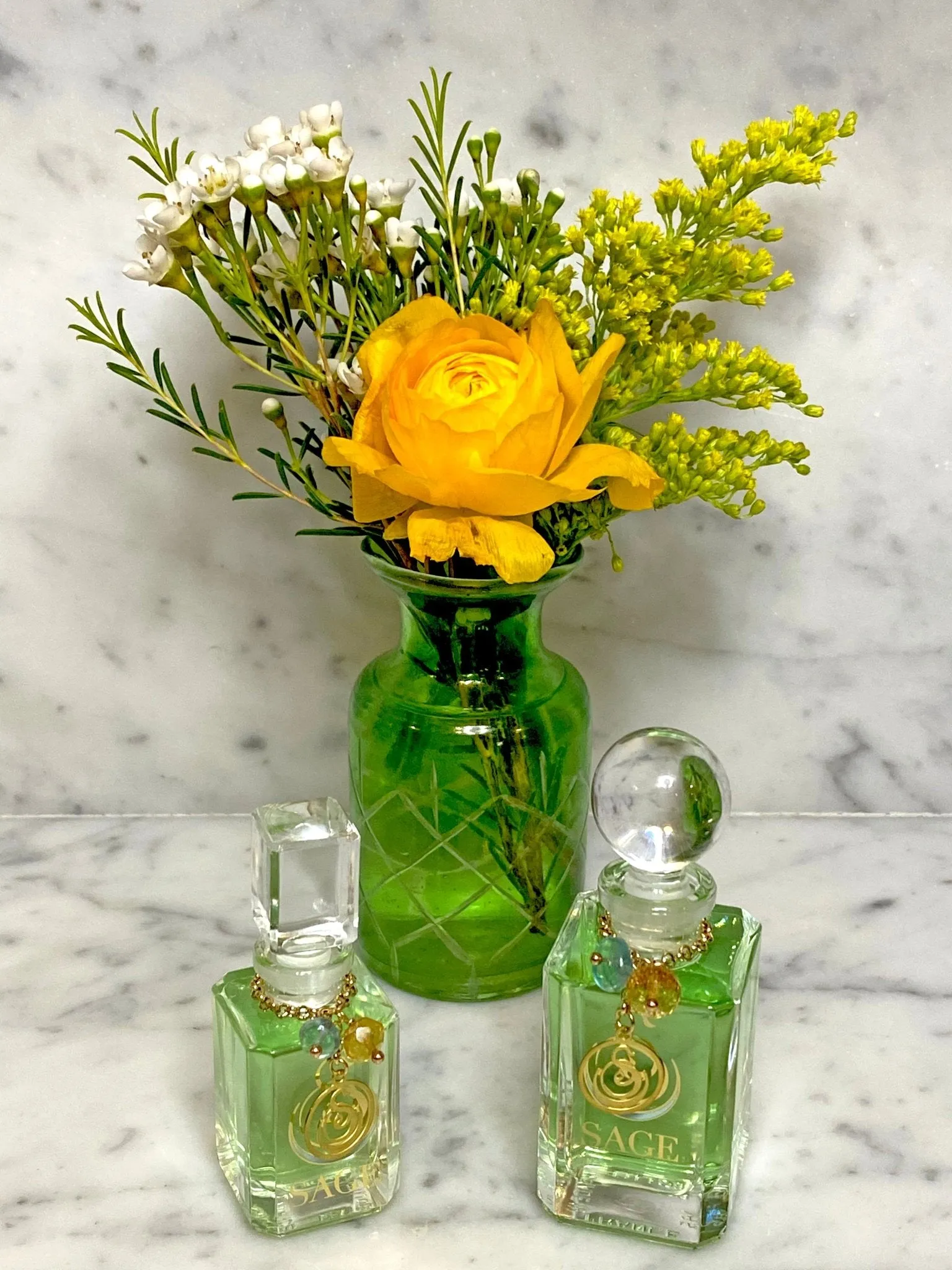 Sage & Citrine Blend Vanity Bottle by Sage, Pure Perfume Oil Concentrate
