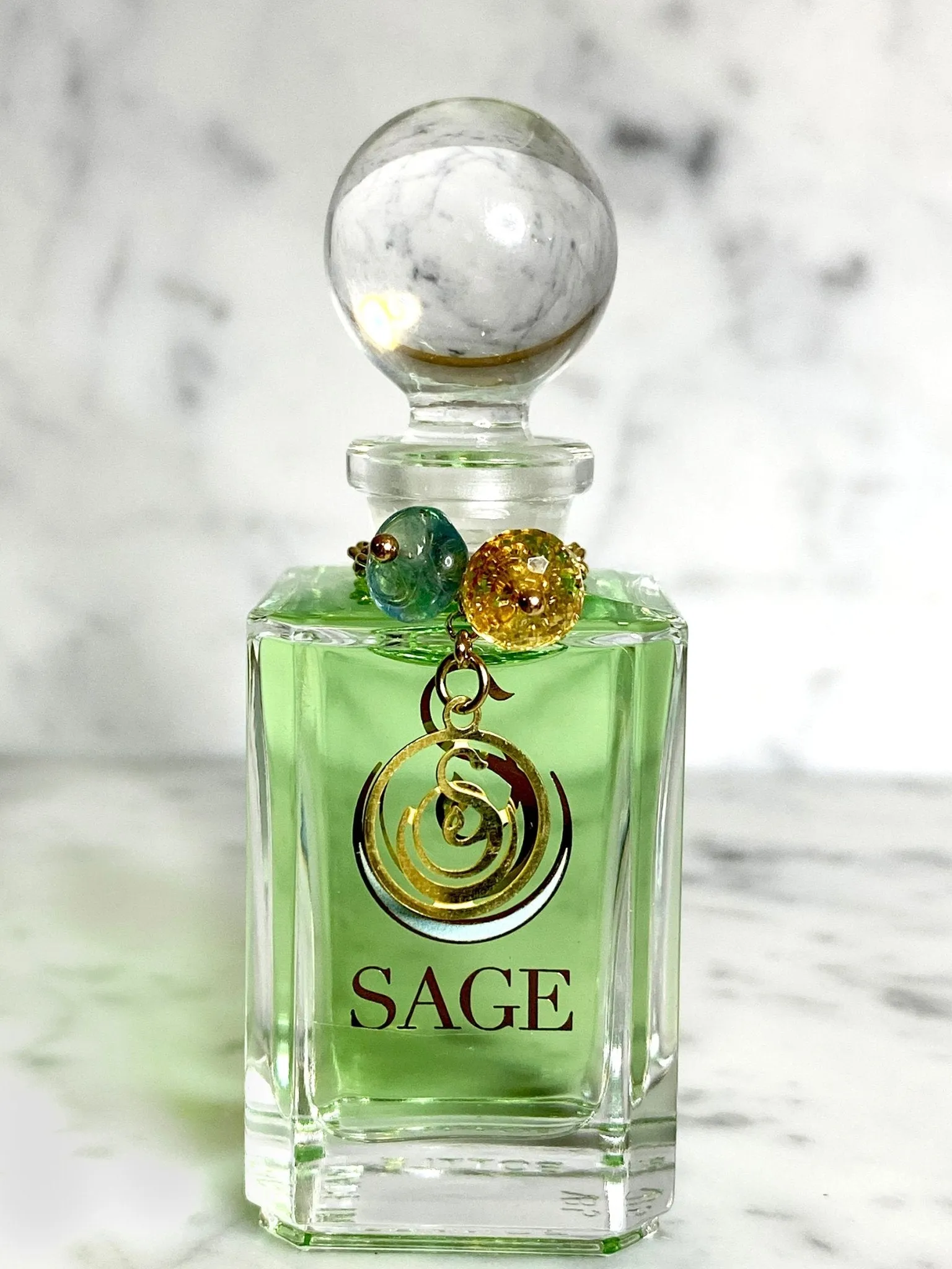 Sage & Citrine Blend Vanity Bottle by Sage, Pure Perfume Oil Concentrate
