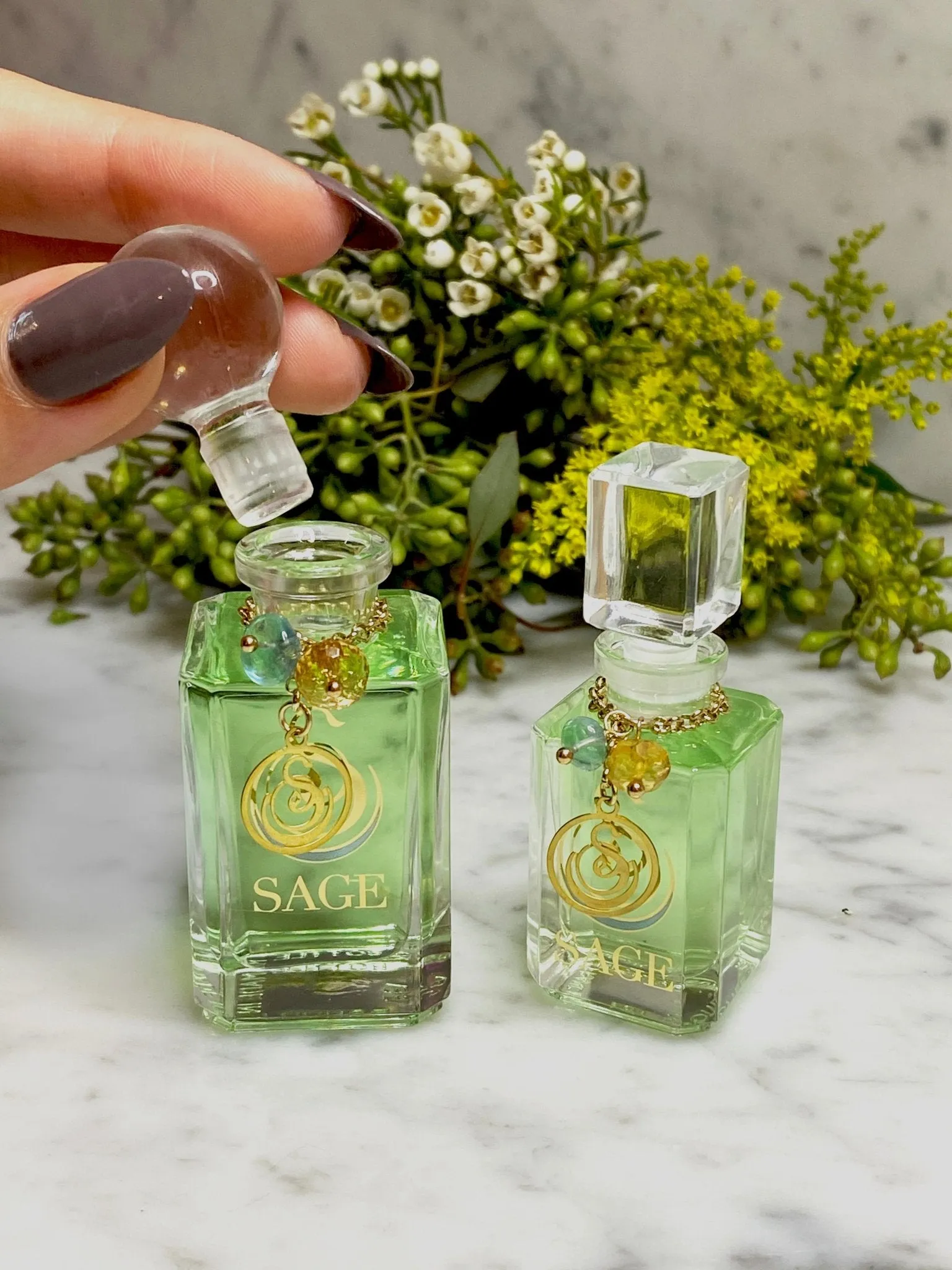 Sage & Citrine Blend Vanity Bottle by Sage, Pure Perfume Oil Concentrate