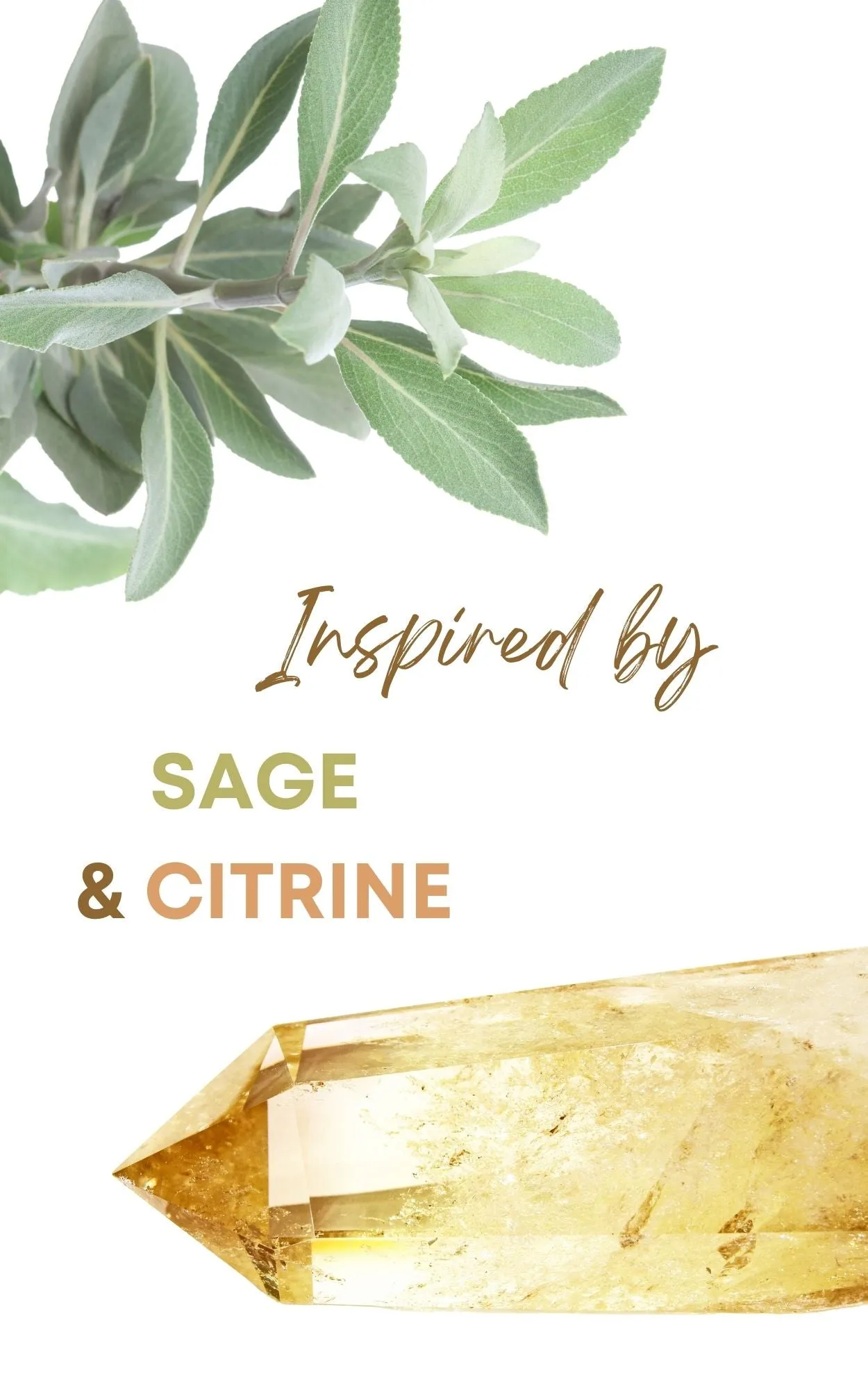 Sage & Citrine Blend Vanity Bottle by Sage, Pure Perfume Oil Concentrate