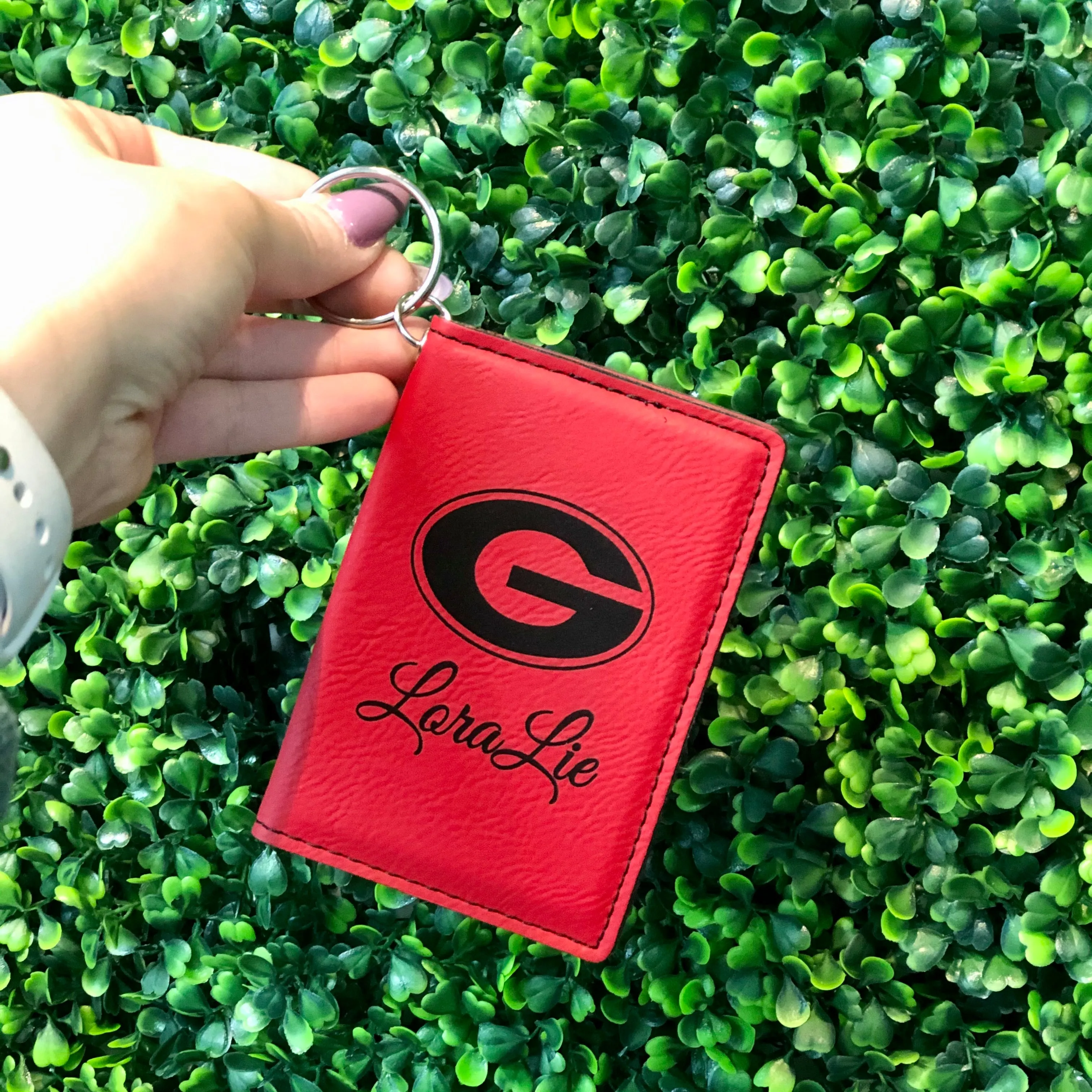 School Logo ID Holder Keychain Wallet