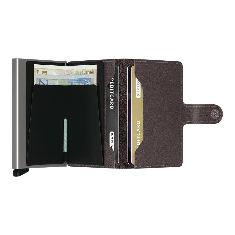 SECRID Miniwallet Leather - Original Dark Brown