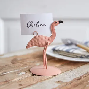 Set of 4 Fun Flamingo Place Card Holders for Your Farmhouse Table