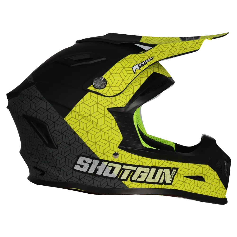 Sg1 Ultra  Prism Motorcycle Helmet Matt Black / Grey / Yellow
