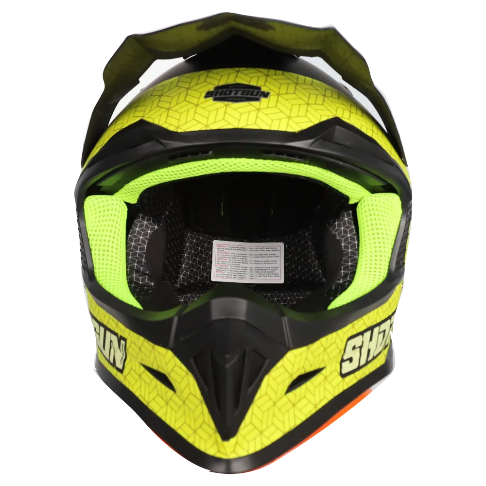Sg1 Ultra  Prism Motorcycle Helmet Matt Black / Grey / Yellow