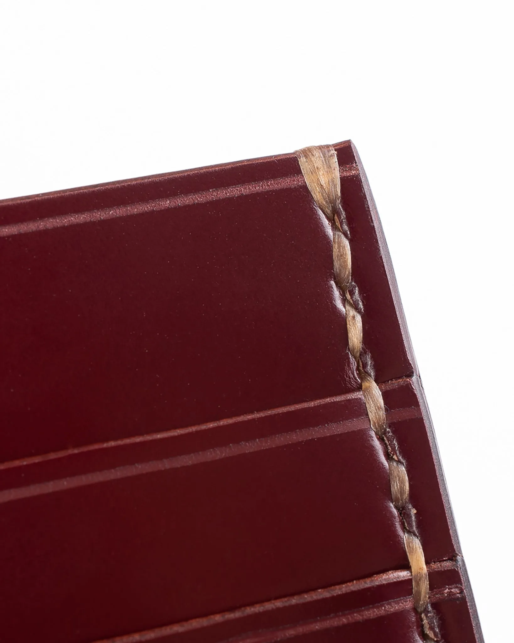 Shell Cordovan Card Holder - Oxblood