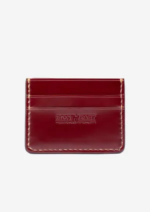 Shell Cordovan Card Holder - Oxblood