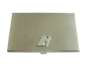 Silver Toned 18 Years Business Card Holder