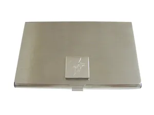 Silver Toned Etched Fly Bug Insect Business Card Holder