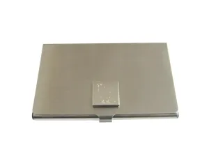 Silver Toned Etched Macaw Bird Business Card Holder