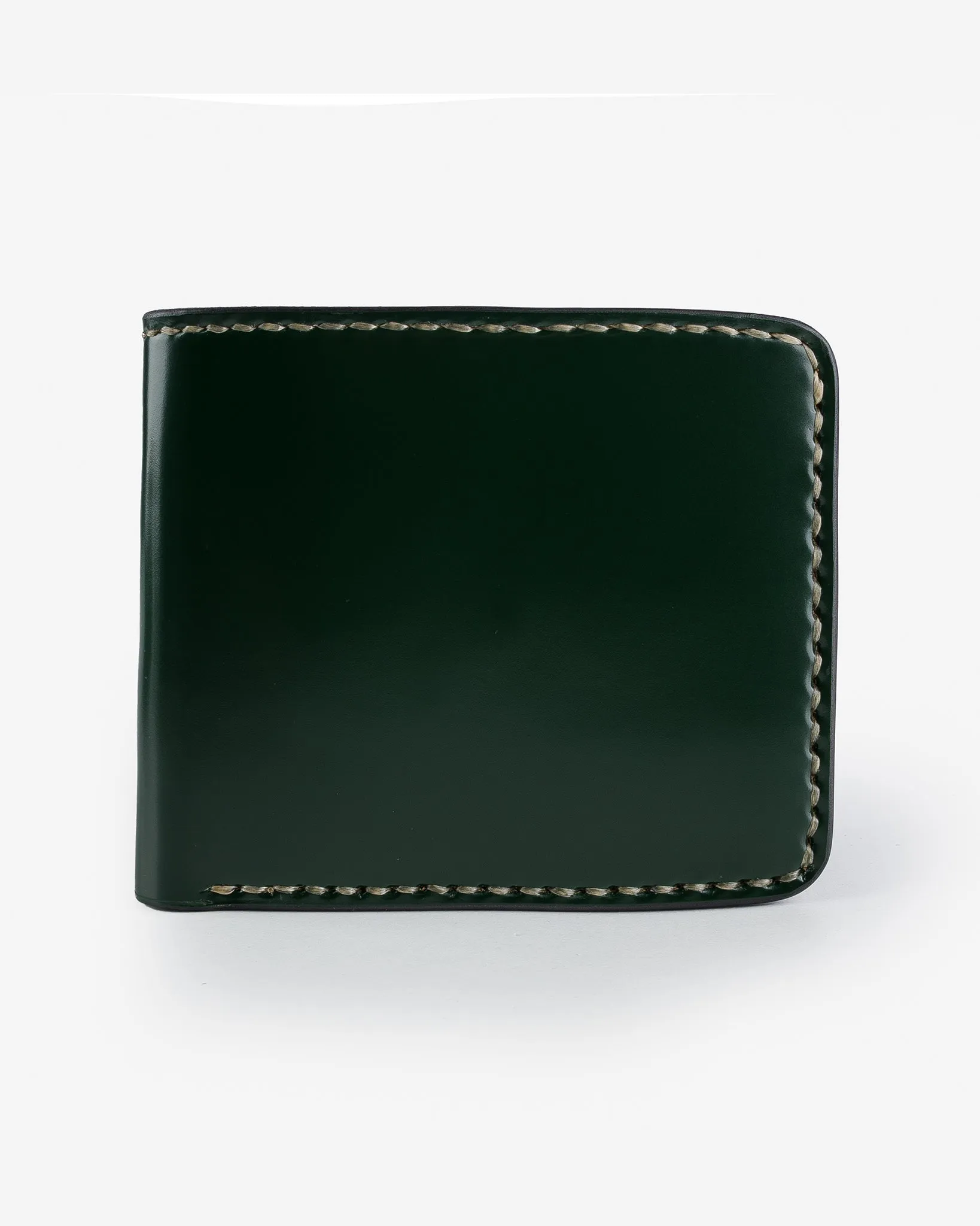 Slimline Small Shell Cordovan Wallet - Green
