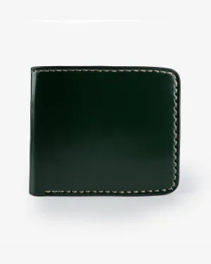 Slimline Small Shell Cordovan Wallet - Green