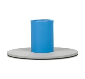 Small Candle Holder | Gull Grey & Nanking Blue