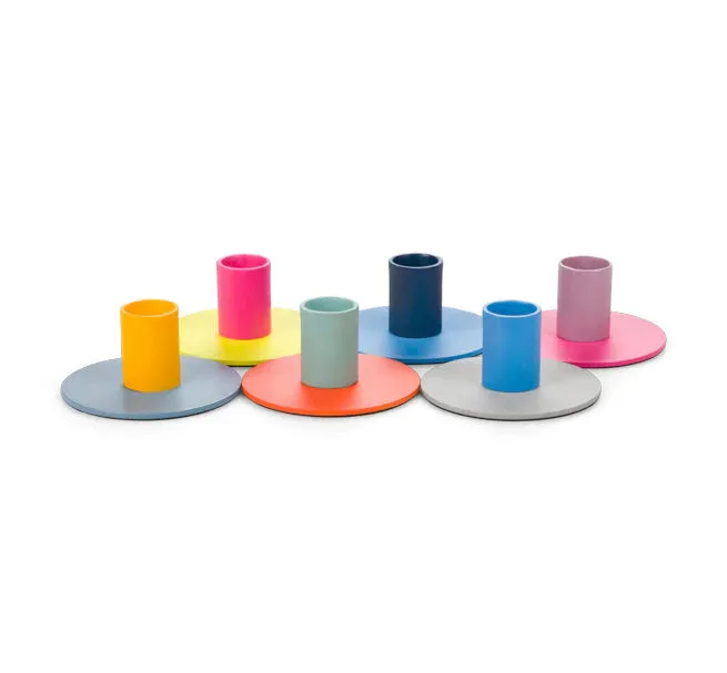 Small Candle Holder | Gull Grey & Nanking Blue
