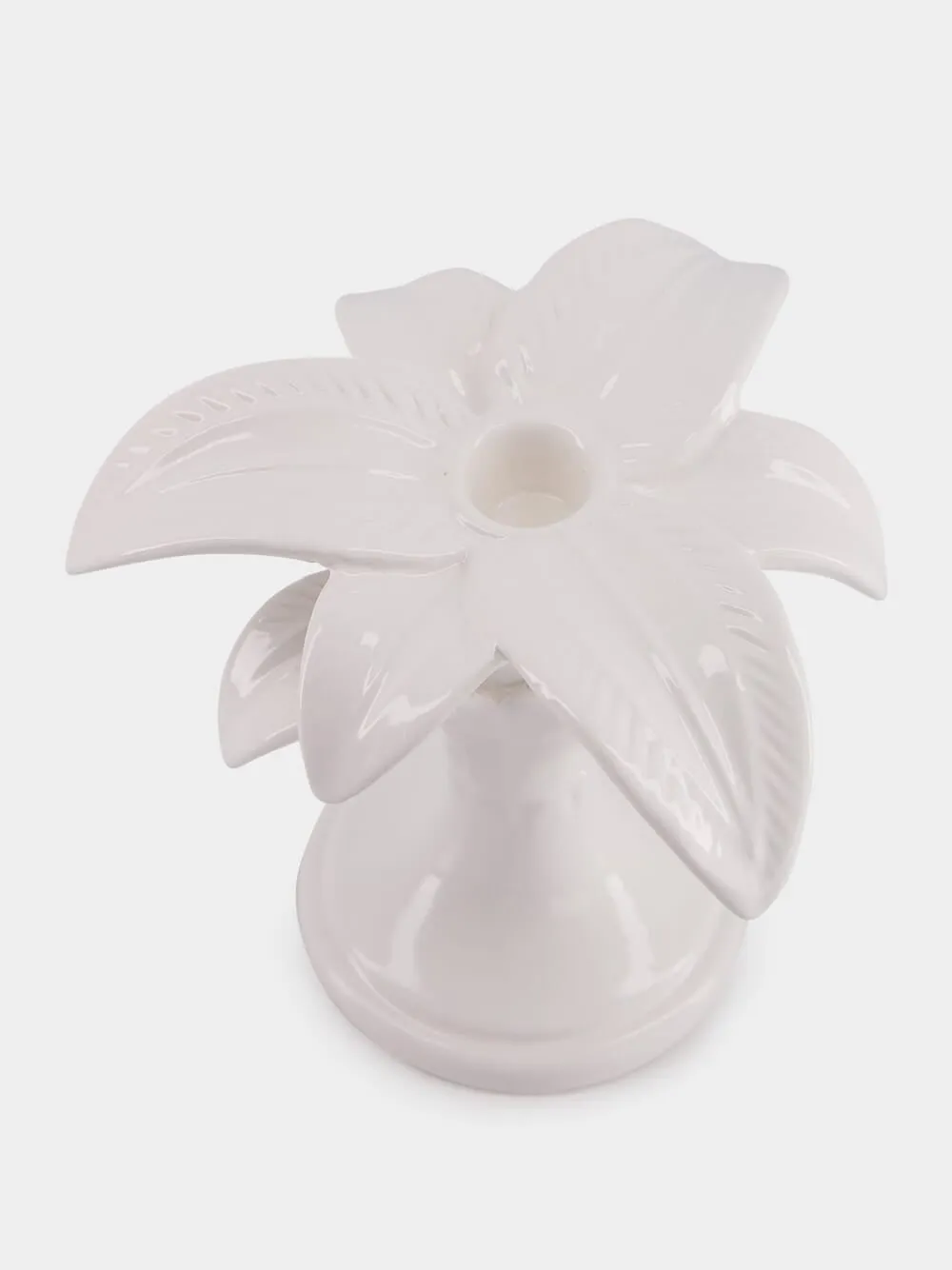 Small Sugar Cane Ceramic Candleholder