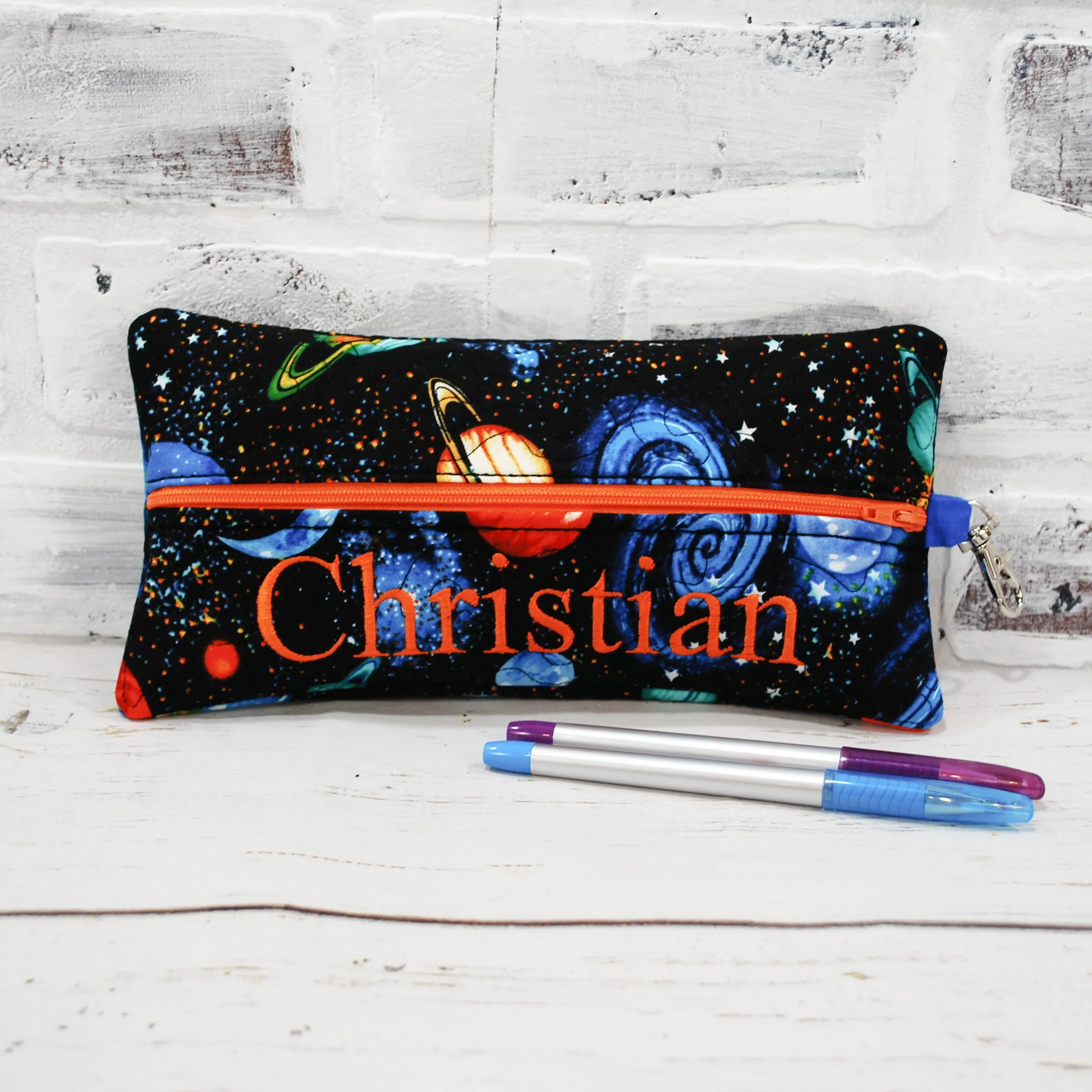 Space Personalized Quilted Pouch