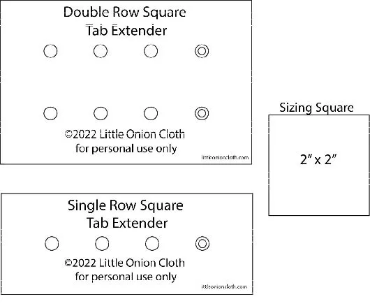 Square Waist Tab Extender Sewing Pattern