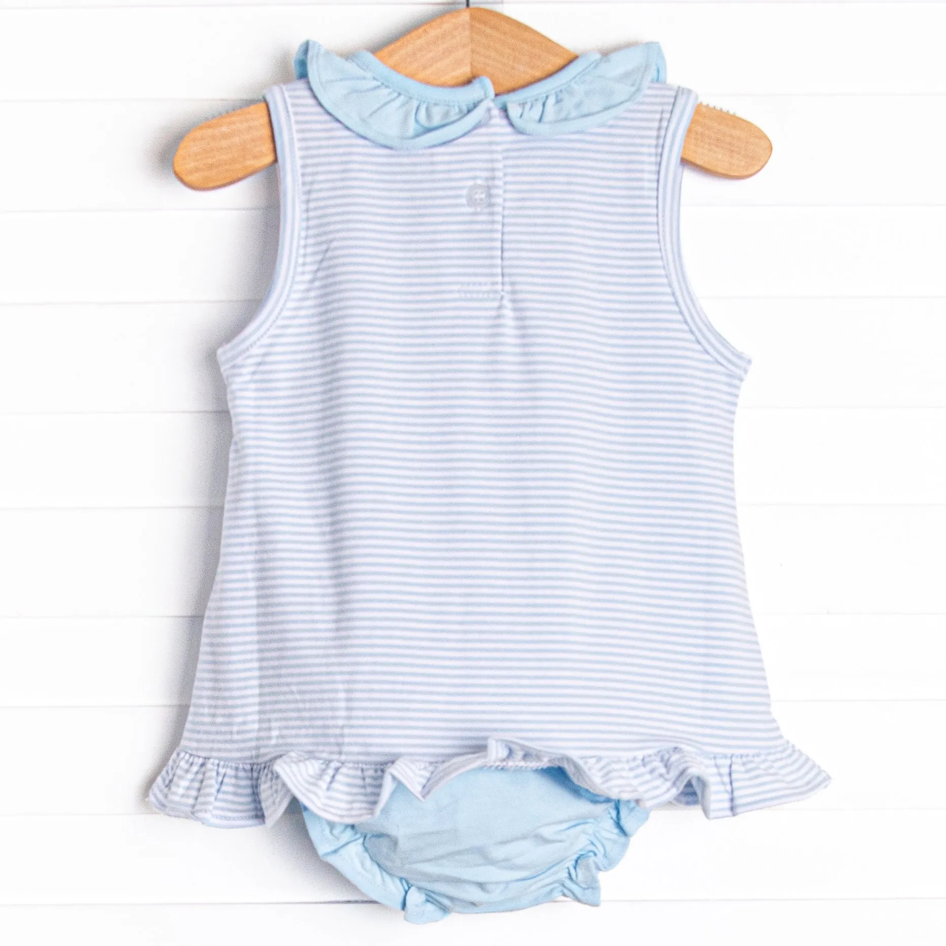 Sundae Sweets Applique Diaper Set, Blue