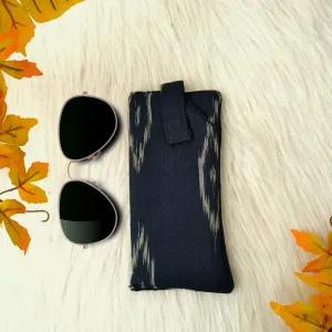 Sunglass Pouch Blue With White Prints