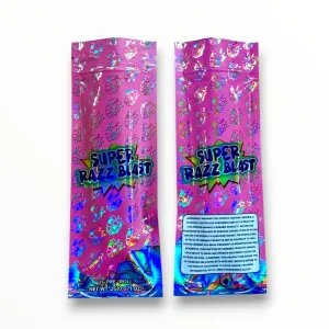 Super Razz Blast 2 Grams Holographic Pre Roll EMPTY PACKAGING