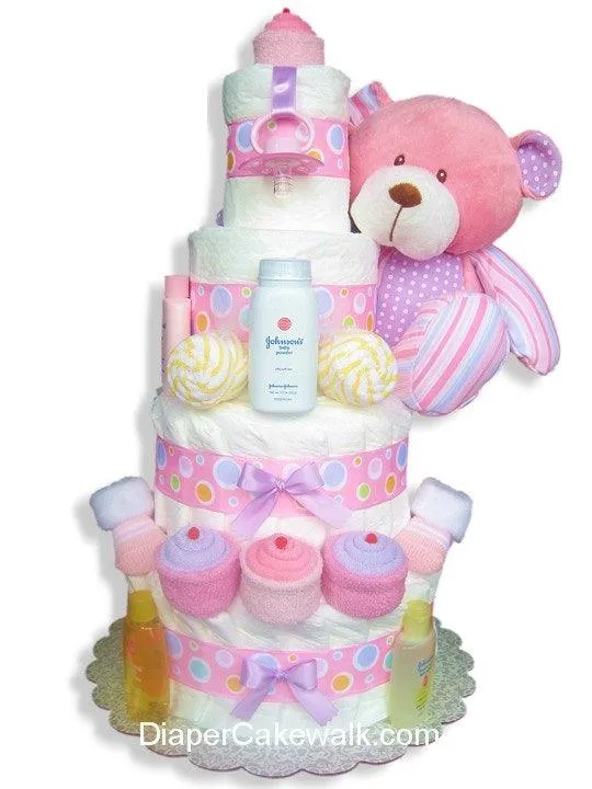 Sweet Baby Pink Diaper Cake