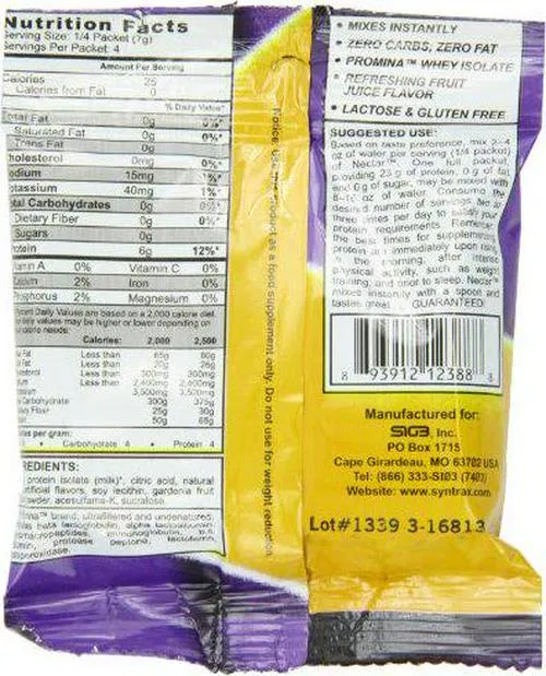 Syntrax Nectar Grab N Go, Fuzzy Navel, 1-Ounce Pouches (Pack of 12)