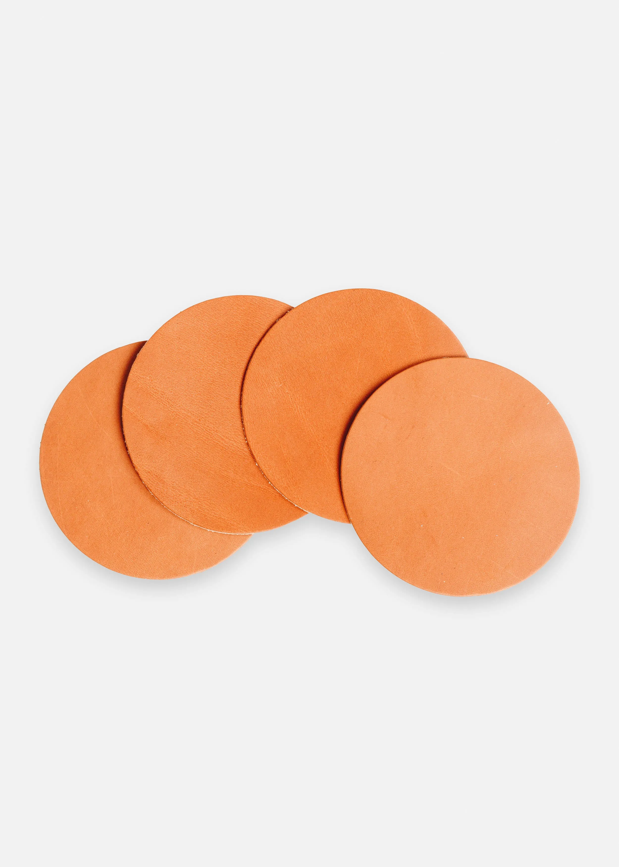 Tan Tangerine Coaster Set in Latigo