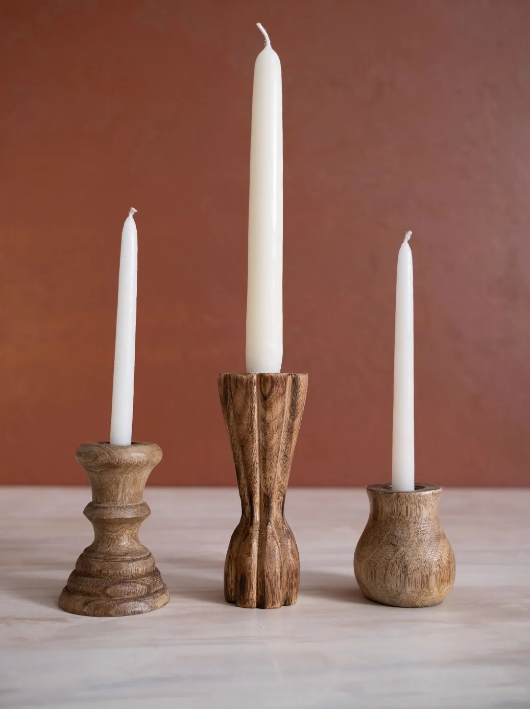 taper holder trio   candles