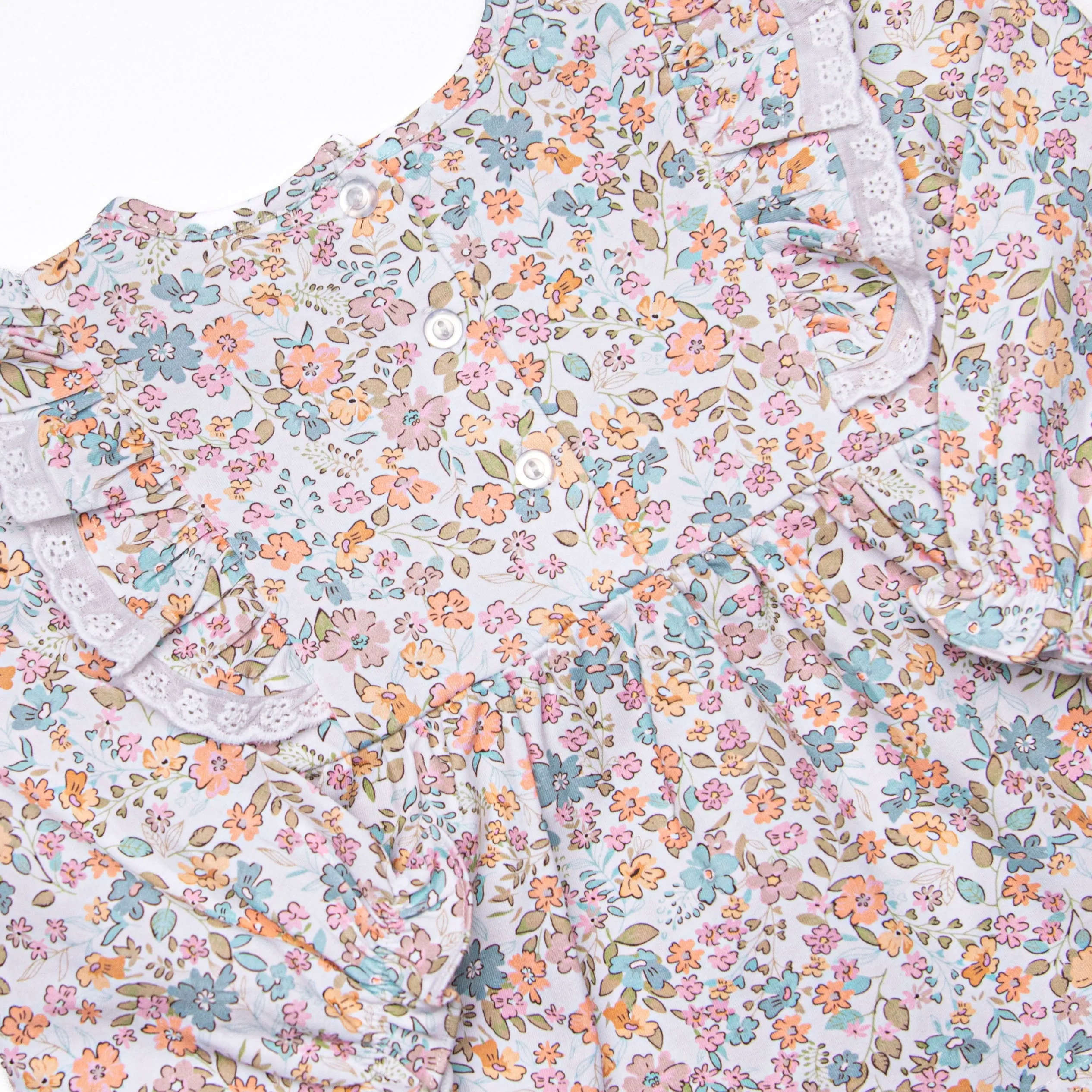 Teal Topiary Diaper Set, Blue