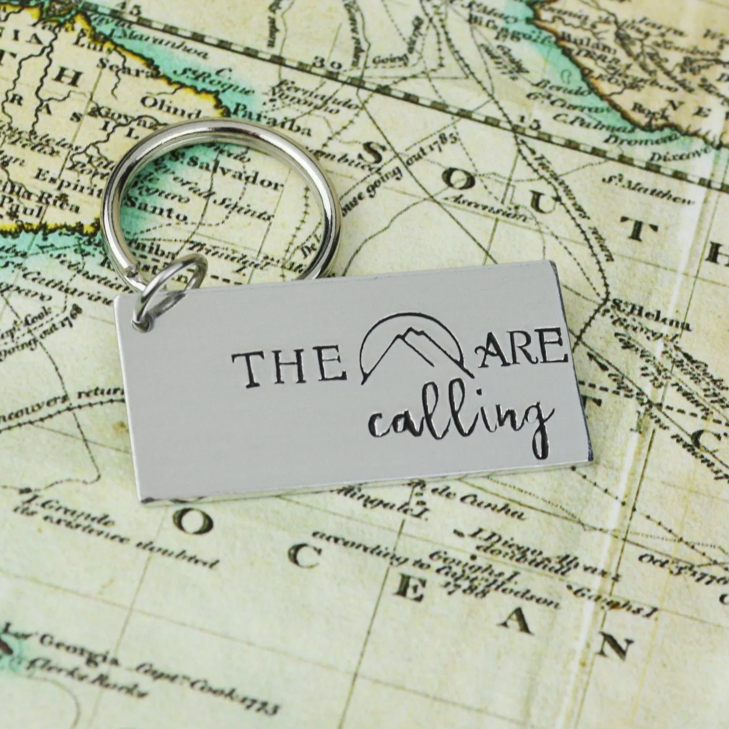 The Mountains are Calling Keychain
