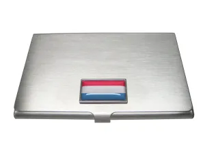 Thin Bordered Grand Duchy of Luxembourg Flag Business Card Holder