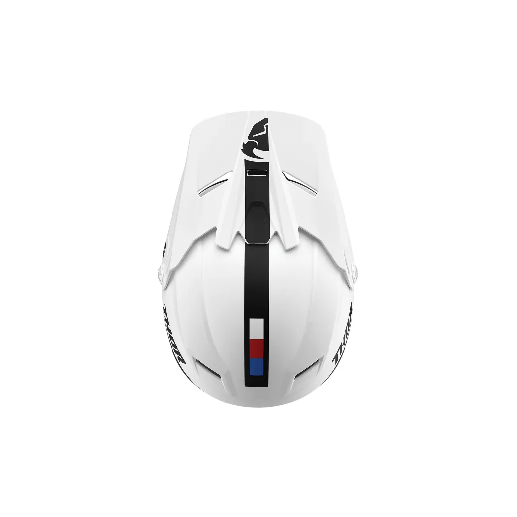 THOR Youth Sector Helmet - Racer - White/Red/Blue - Small