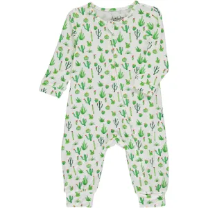 Tickety Boo Prickly Cactus Long Bamboo Zipper Romper