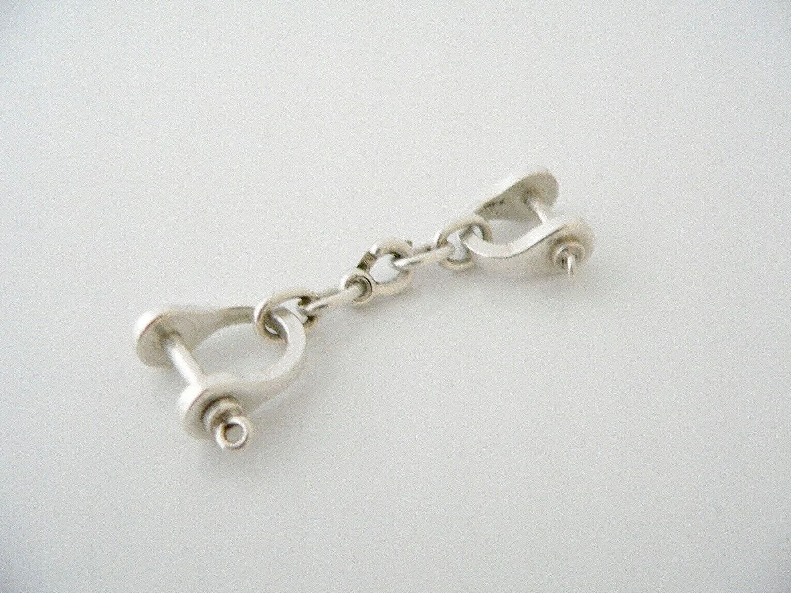 Tiffany & Co Silver Shackle Double Valet Key Ring Keyring Keychain Gift Love