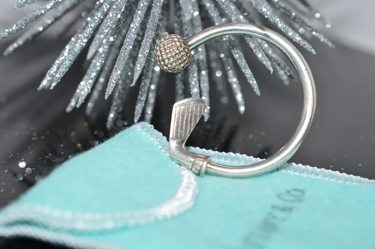 Tiffany & Co. Sterling Silver Golf Key Ring