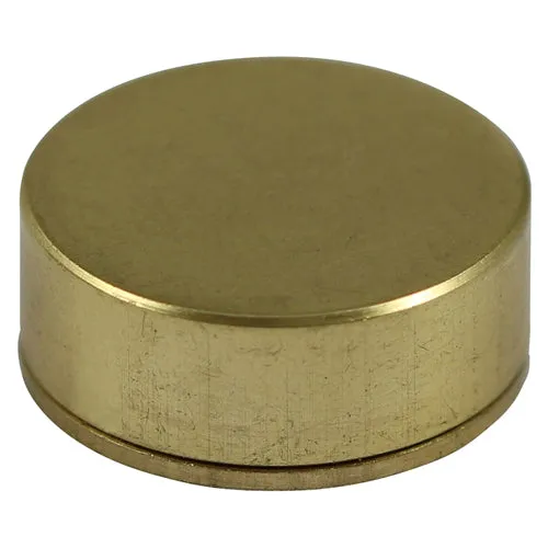 TIMCO Threaded Screw Caps Solid Brass Satin Brass - 16mm (4pcs)