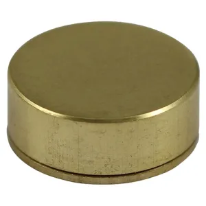 TIMCO Threaded Screw Caps Solid Brass Satin Brass - 16mm (4pcs)