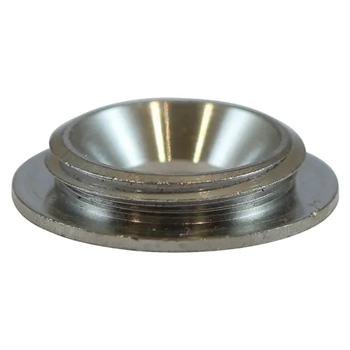 TIMCO Threaded Screw Caps Solid Brass Satin Chrome - 14mm (4pcs)