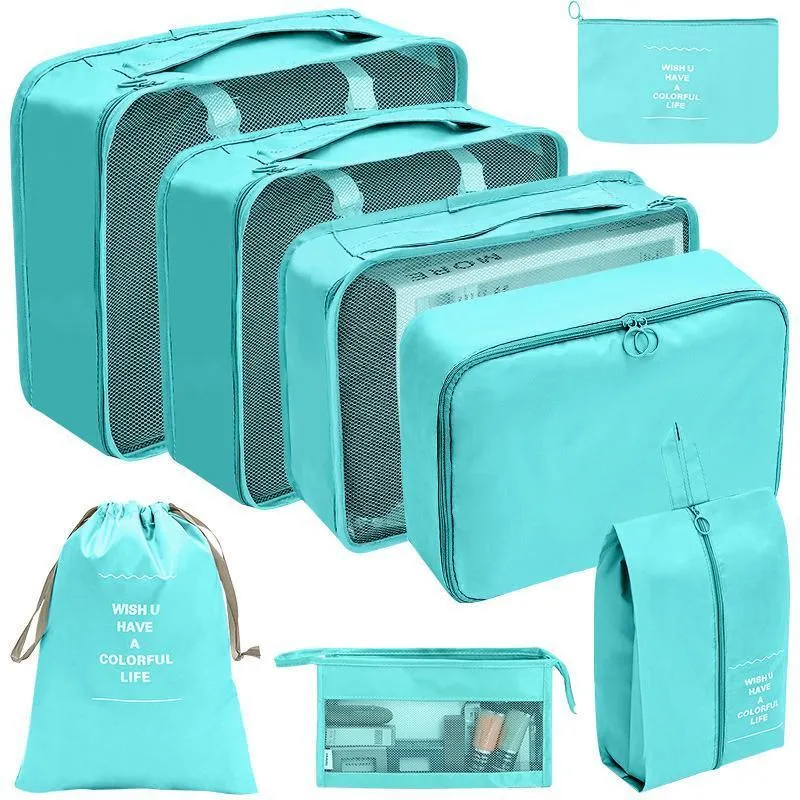 Travel Luggage Organiser Set 8PCS 6Colours Storage Bags