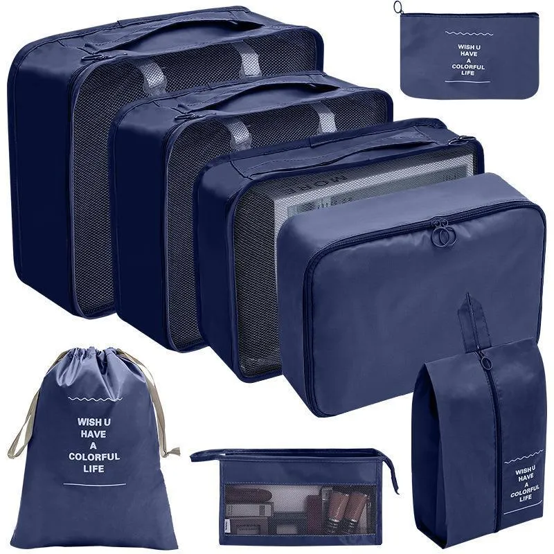 Travel Luggage Organiser Set 8PCS 6Colours Storage Bags