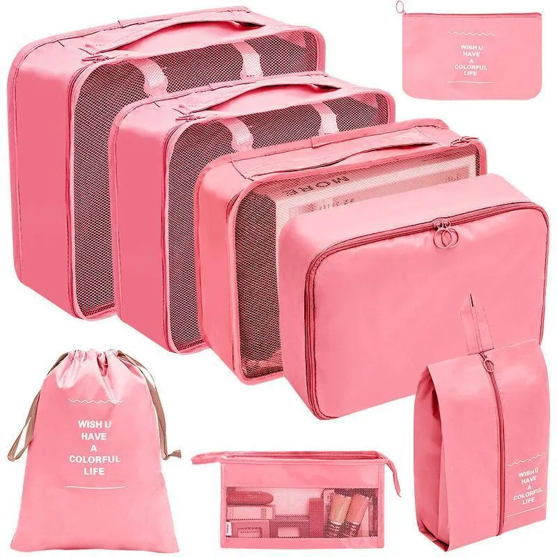 Travel Luggage Organiser Set 8PCS 6Colours Storage Bags