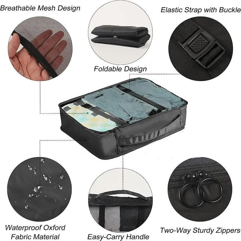 Travel Luggage Organiser Set 8PCS 6Colours Storage Bags